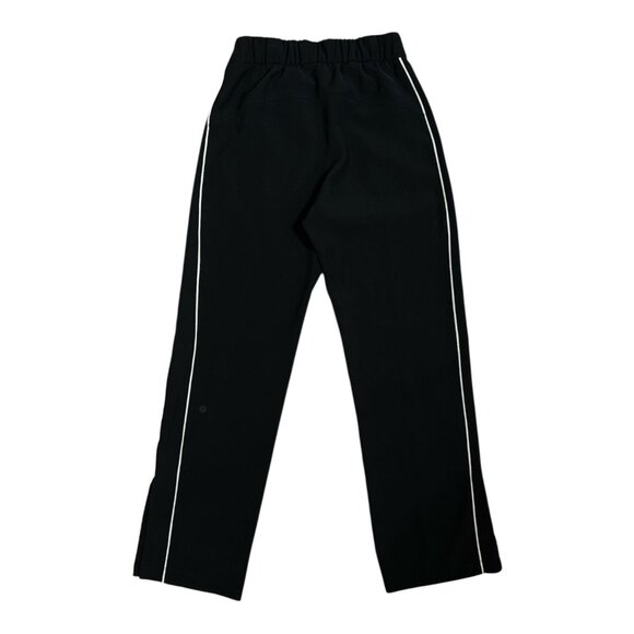 Lululemon Size 4 Athletica Womens the Right track silk feel pants black White - Picture 5 of 11